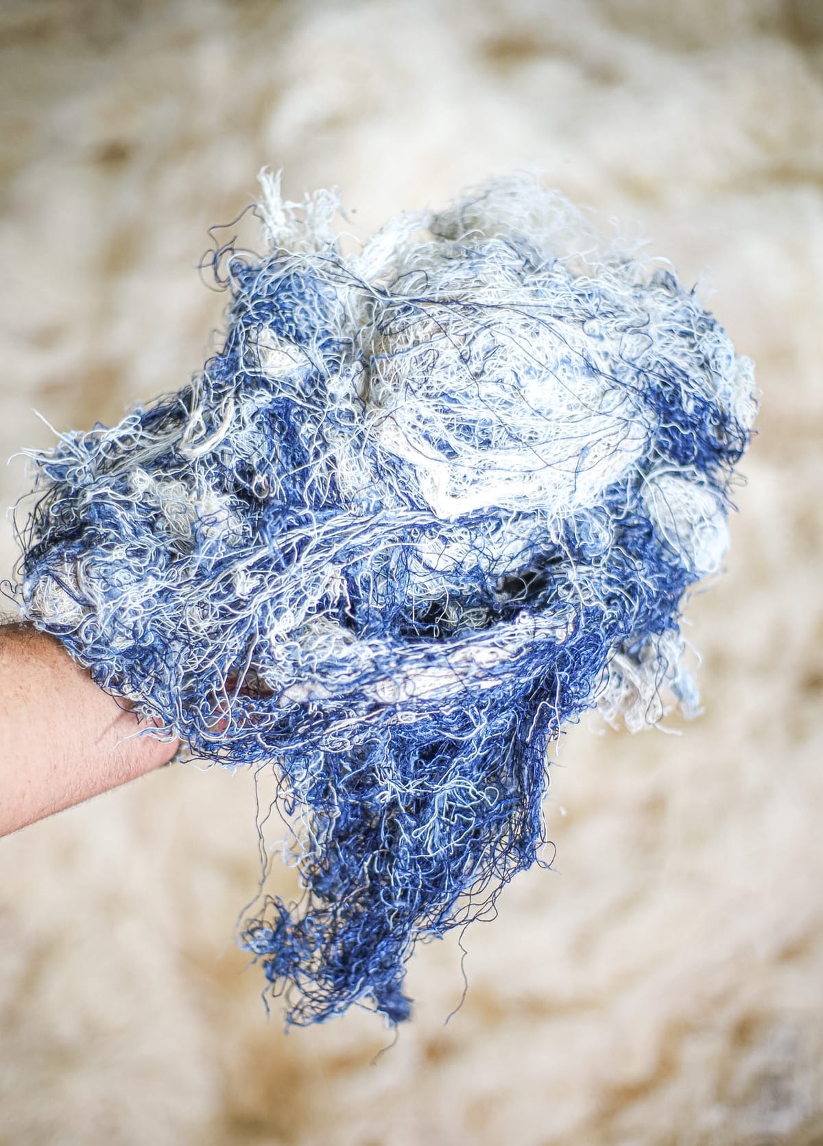 Estopa colorida azul extra de algodão para alta absorção e limpeza pesada