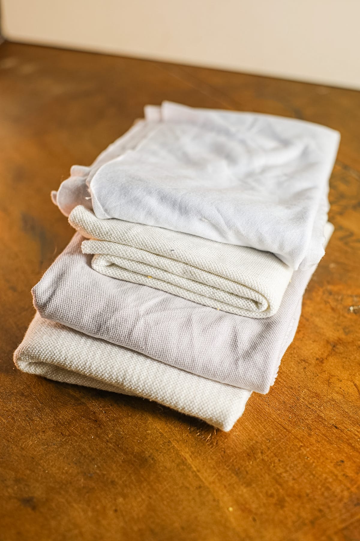 Trapo de malha branca de algodão de alta absorção para limpeza fina que não solta fiapos